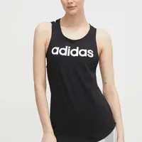 Bavlněný top adidas GL0566 černá barva, GL0566