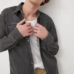 Džínová košile Levi's pánská, šedá barva, regular, s klasickým límcem