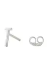 Stříbrná náušnice Design Letters