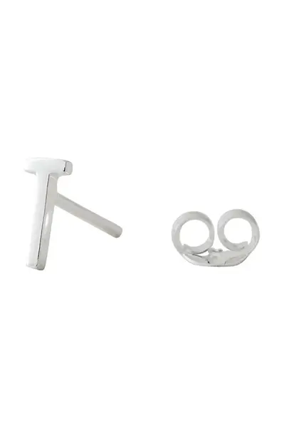 Stříbrná náušnice Design Letters