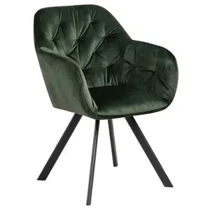 Carryhome ŽIDLE S PODRUČKAMI, samet, lesní zelená