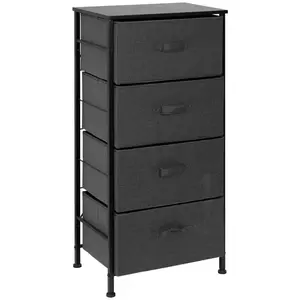 PBJ KOMODA, černá, tmavě šedá, 45/92.5/30 cm