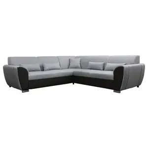 Livetastic ROHOVÁ SEDAČKA, textil, černá, světle šedá