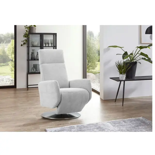 Sit & More RELAXAČNÍ KŘESLO, textil, světle šedá