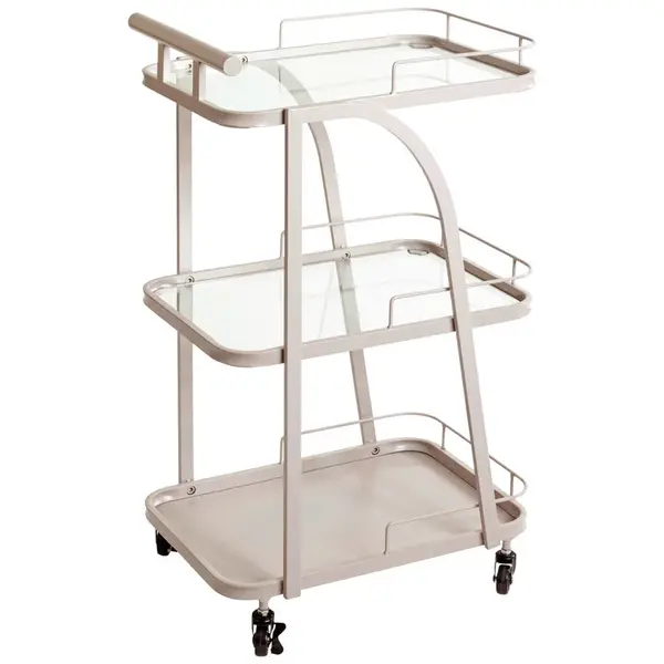 SERVÍROVACÍ VOZÍK, světle šedá, 35/45/79 cm