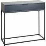 KONZOLOVÝ STOLEK, antracitová, černá, kov, kompozitní dřevo, 80/28/77 cm