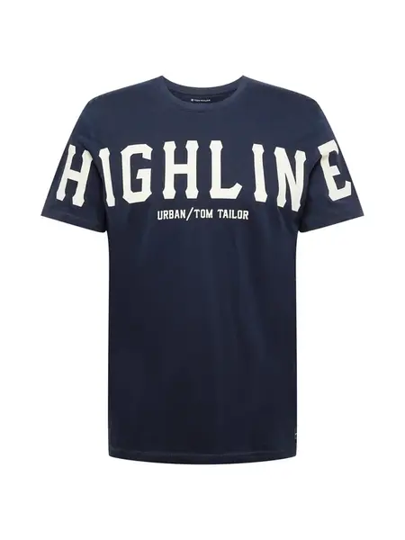 TOM TAILOR Tričko  tmavomodrá / biela
