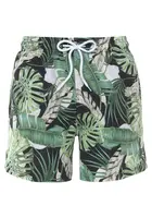 s.Oliver Plavecké šortky  krémová / zelená / čierna / biela