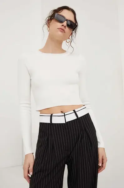 Svetr Answear.LAB dámský, bílá barva, lehký