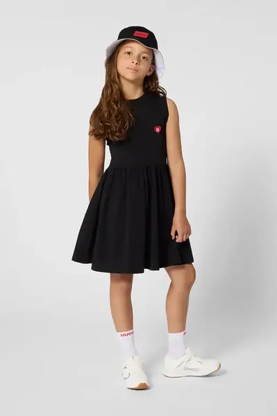 Dětské bavlněné šaty HUGO