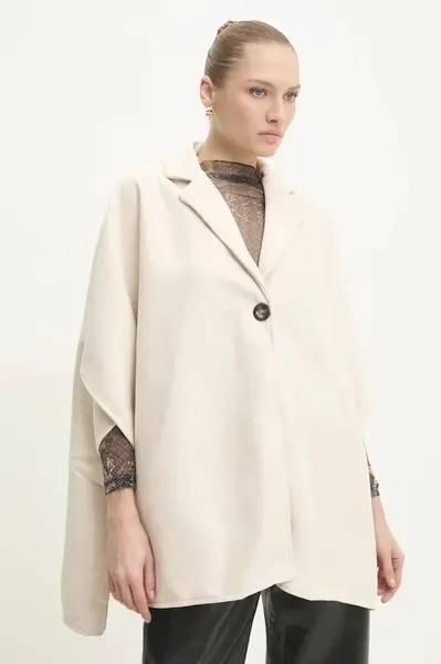 Bunda Answear.LAB dámská, béžová barva, přechodná, oversize