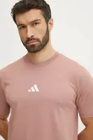 Bavlněné tričko adidas Essential růžová barva, JF1099