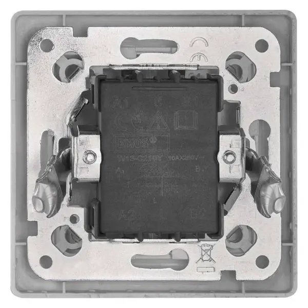 Přepínač sériový, dvoutlačítkový, bílý