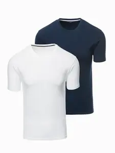 Ombre Set of men's t-shirts with round neckline