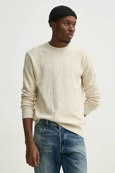 Svetr G-Star pánský, béžová barva, lehký, D25108-C259