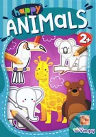 Happy Animals - omaľovánka - kniha z kategorie Omalovánky