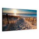 artgeist MALBA NA PLÁTNĚ, krajina a příroda, západ slunce, pláž a moře, 150/50/1.2 cm