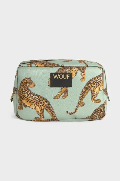 Cestovní kosmetická taštička WOUF Emerald Leopard 20 x 9,5 x 13 cm
