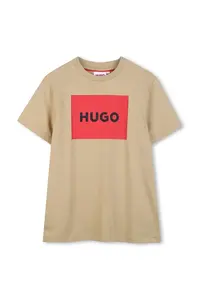 HUGO Dětské bavlněné tričko HUGO