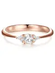 Trilani Prsteň  ružové zlato / priehľadná