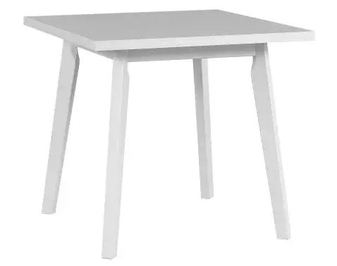 Štvorcový jedálenský stôl Norveg 80x80 cm, bielená borovica/biely%