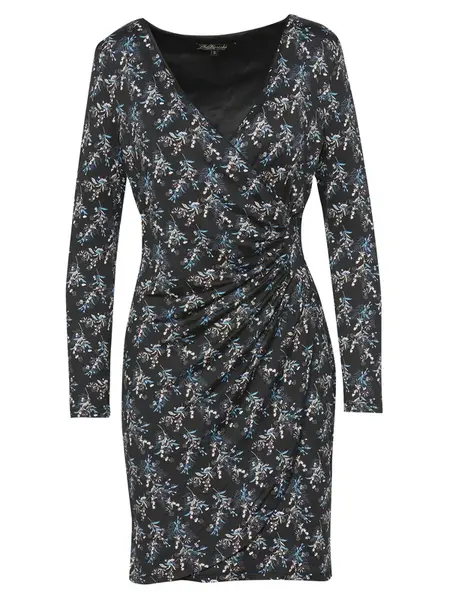 KOROSHI Šaty  modrá / čierna / biela