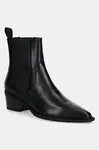Kožené kotníkové boty Vagabond Shoemakers KELSEY dámské, černá barva, na podpatku, 5810-201-20
