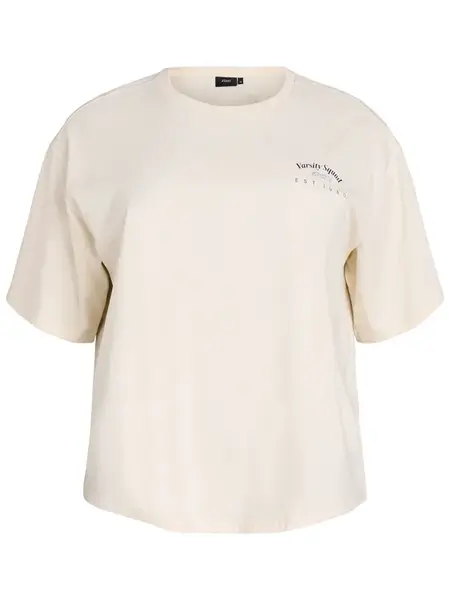 Zizzi Tričko  béžová / modrá