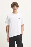 Bavlněné tričko Superdry bílá barva, s aplikací, M1012083A-T7X