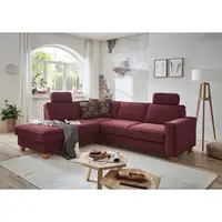 Sit & More ROHOVÁ SEDAČKA, textil, tmavě červená