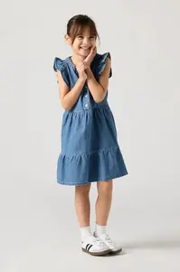 Levi's Dětské bavlněné šaty Levi's FLUTTER SLEEVE BUTTON UP D