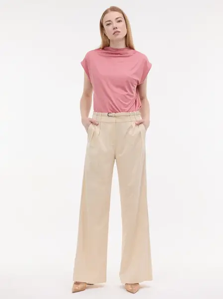Krémové dámské široké kalhoty ORSAY