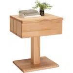 Linea Natura NOČNÍ STOLEK, jádrový buk, barvy buku, 51/60/38,5 cm
