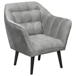 MID.YOU KOKTEJLOVÉ KŘESLO, textil, kompozitní dřevo, šedá