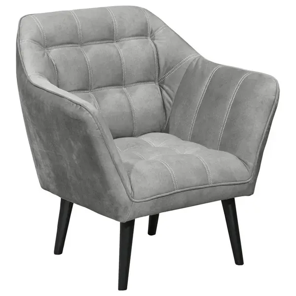 MID.YOU KOKTEJLOVÉ KŘESLO, textil, kompozitní dřevo, šedá