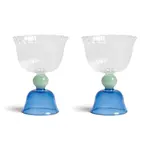 Sada sklenic na víno &k amsterdam tulip blue 200 ml 2-pack