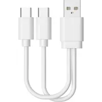 BLUETOUCH CABLE 2 v 1 dobíjecí kabel na USB-C baterie, bílá, velikost