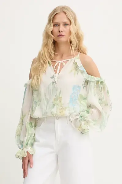 Guess halenka s volánkem dámská z viskózy EMILY