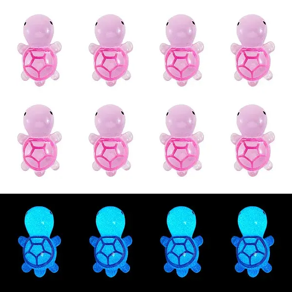 12Pcs Luminous Translucent Resin Sea Animal Cabochons