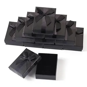 Rectangle Paper Jewelry Gift Boxes with Bowknot