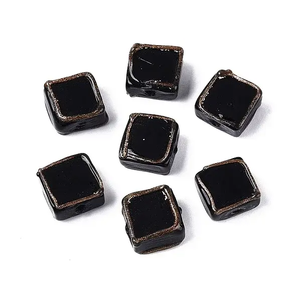 Handmade Gold Sand Lampwork Beads