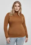 Women's basic turtleneck caramel sweater