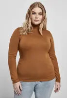 Women's basic turtleneck caramel sweater