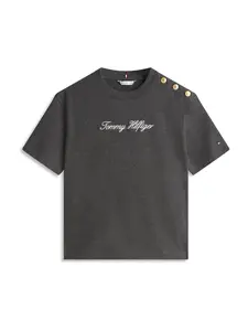 TOMMY HILFIGER Tričko  sivá / biela