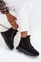 Dámské zateplené trappers na platformě