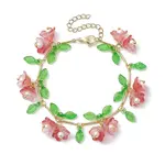Flower Glass & Acrylic Charm Bracelets