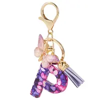 Resin Butterfly Pendant Keychains