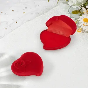 2Pcs Velvet Organizer Ring Boxes