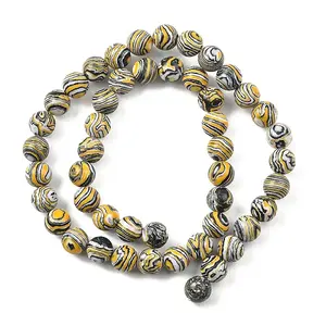 1 Strand Synthetic Malachite Dyed Beads Strands