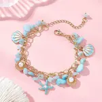 Natural White Jade Chip Beads Bracelets